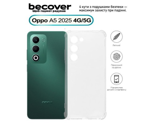 Чохол до мобільного телефона BeCover Anti-Shock Oppo A5 2025 4G/5G Clear (713815)