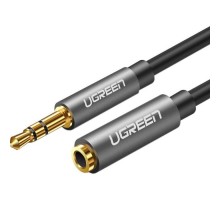 Кабель мультимедійний 3.5mm M to 3.5mm F 1.5m AV118 gray Ugreen (10593)