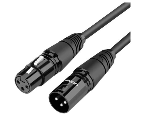 Кабель мультимедійний XLR M to XLR F 5.0m AV130 black Ugreen (20712)