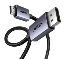 Кабель мультимедійний DisplayPort M to HDMI M 3.0m V2.0 4K30Hz DP125 black Ugreen (35843)