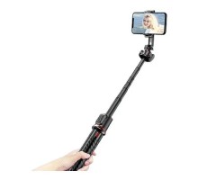 Штатив RTAKO C03 Octopus Extendable Tripod Selfie Stick (with Detachable Phone Holder) Black (6942063212416)