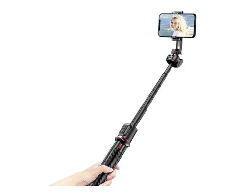 Штатив RTAKO C03 Octopus Extendable Tripod Selfie Stick (with Detachable Phone Holder) Black (6942063212416)