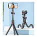 Штатив RTAKO C03 Octopus Extendable Tripod Selfie Stick (with Detachable Phone Holder) Black (6942063212416)