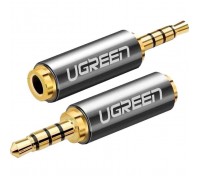 Перехідник 2.5mm M to 3.5mm F adapter black Ugreen (20501)