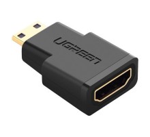 Перехідник Mini HDMI M to HDMI F black Ugreen (20101)