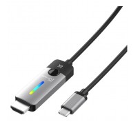 Кабель мультимедійний USB-C to HDMI M 1.8m 8K 60Hz LED RGB J5create (JCC157-N)