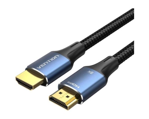 Кабель мультимедійний HDMI M to HDMI M 3.0m 8K60Hz cotton braided blue Vention (ALGLI)