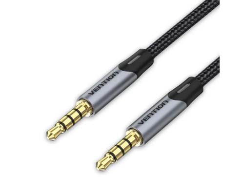 Кабель мультимедійний 3.5mm M to 3.5mm M 1.0m (4pin) gray Vention (BAQHF)