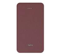 Батарея універсальна Hama 20000mAh, 15W/5V/3A, USB-C, USB-A, red (00201717)