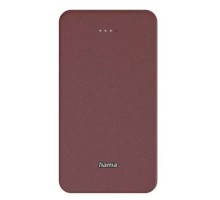 Батарея універсальна Hama 20000mAh, 15W/5V/3A, USB-C, USB-A, red (00201717)