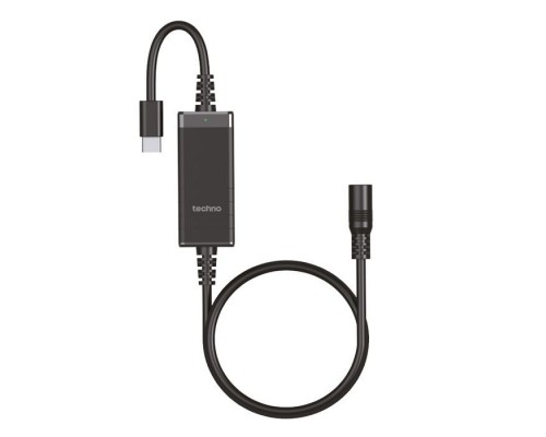 Кабель живлення USB-C to DC 100W universal black techno (UC-100W)
