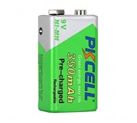 Акумулятор Крона 350mAh 9V Ni-MH NiMH Rechargeable Battery, 1 шт/бл PkCell (PC/6LR61/350-1B)