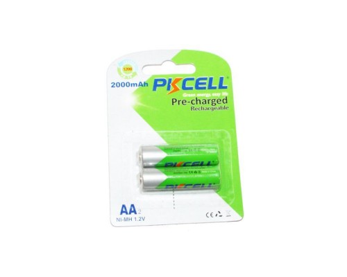 Акумулятор PkCell AA R6 2000mAh 1.2V NiMH Already Charged, 2шт/бл (PC/AA2000-2BA)