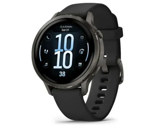 Смарт-годинник Garmin Venu 4 (41mm), Black w/ Slate + Black, GPS смарт-годинник (010-03013-02)