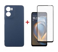 Чохол до мобільного телефона Dengos Motorola G05 Carbon+glass Blue (DG-KM-179)