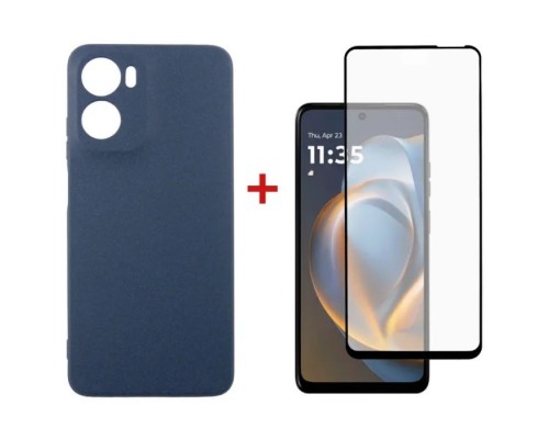 Чохол до мобільного телефона Dengos Motorola G05 Carbon+glass Blue (DG-KM-179)