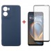 Чохол до мобільного телефона Dengos Motorola G05 Carbon+glass Blue (DG-KM-179)