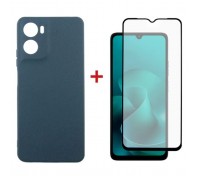 Чохол до мобільного телефона Dengos Motorola G06 Carbon+glass Blue (DG-KM-174)