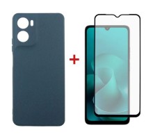 Чохол до мобільного телефона Dengos Motorola G06 Carbon+glass Blue (DG-KM-174)