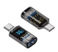 Перехідник OTG USB 3.2 AF to USB-C M 10Gbps QC 36W with display XoKo (AC-322UTC)
