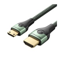 Кабель мультимедійний HDMI M to HDMI mini M 1.0m V2.1 8K 60Hz green Vention (AGJGF)