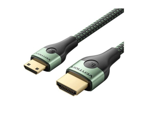 Кабель мультимедійний HDMI M to HDMI mini M 1.0m V2.1 8K 60Hz green Vention (AGJGF)