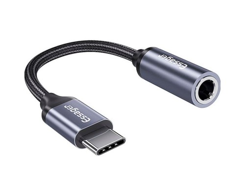 Перехідник USB-C M to 3.5mm F 0.12m gray Essager (EZJE01-0G)