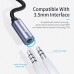 Перехідник USB-C M to 3.5mm F 0.12m gray Essager (EZJE01-0G)