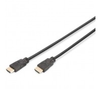 Кабель мультимедійний HDMI M to HDMI M 5.0m 4K60Hz Ethernet black Digitus (DK-330123-050-S)