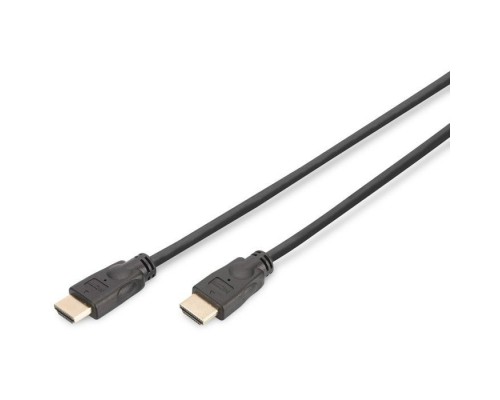 Кабель мультимедійний HDMI M to HDMI M 5.0m 4K60Hz Ethernet black Digitus (DK-330123-050-S)