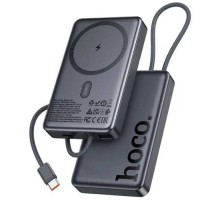 Батарея універсальна HOCO 10000 mAh Origen Dual PD/20W Magnetic with cable Type-C Metal Gray (Q44 / 714983)