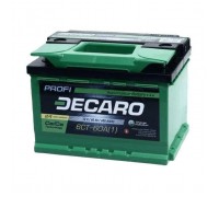 Акумулятор автомобільний DECARO 60Ah-12v PROFI L,EN600 (6СТ-60 А3 (1) PRO)