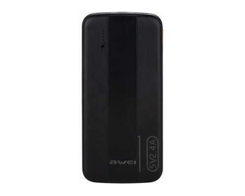 Батарея універсальна AWEI 10000mAh P20K, 12W, Black (6954284009744)