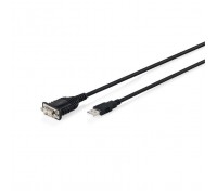 Кабель для передачі даних USB 2.0 AM to COM 1.8m DB9 RS232 FT232RNL black Digitus (DA-70172)