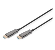 Кабель мультимедійний HDMI M to HDMI M 10m 4K AOC hybrid-fiber black Digitus (AK-330125-100-S)