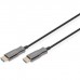 Кабель мультимедійний HDMI M to HDMI M 10m 4K AOC hybrid-fiber black Digitus (AK-330125-100-S)