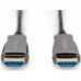 Кабель мультимедійний HDMI M to HDMI M 10m 4K AOC hybrid-fiber black Digitus (AK-330125-100-S)