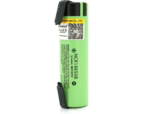 Акумулятор 18650 3400mah (3200-3400mah), 3.7V(2.75-4.2V), Green Liitokala (Lii-34B-N)