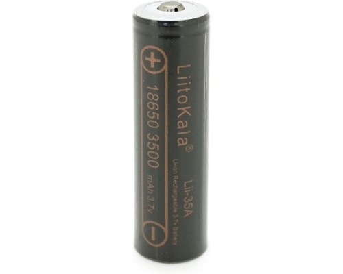 Акумулятор 18650 3500mah (3300-3500mah), 3.7V(2.75-4.2V), Black Liitokala (Lii-35A-JT)