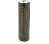 Акумулятор 18650 3500mah (3300-3500mah), Protected, 3.7V(2.75-4.2V), Black Liitokala (Lii-35A-PCB)