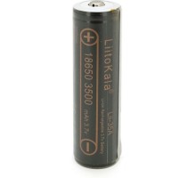 Акумулятор 18650 3500mah (3300-3500mah), Protected, 3.7V(2.75-4.2V), Black Liitokala (Lii-35A-PCB)
