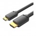 Кабель мультимедійний HDMI M to HDMI mini M 2.0m V2.0 4K60Hz 18Gbps HDR Dolby Vention (AGHBH)