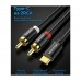 Кабель мультимедійний USB-C M to 2xRCA M 1.5m black Vention (BGDBG)