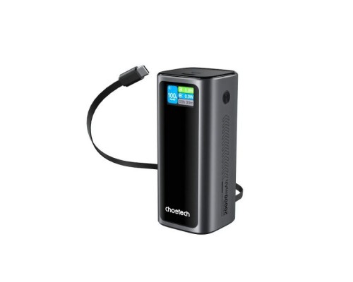 Батарея універсальна Choetech 20000mAh, PD/130W, QC, AFC , TFT, pass-through charging (B815C)
