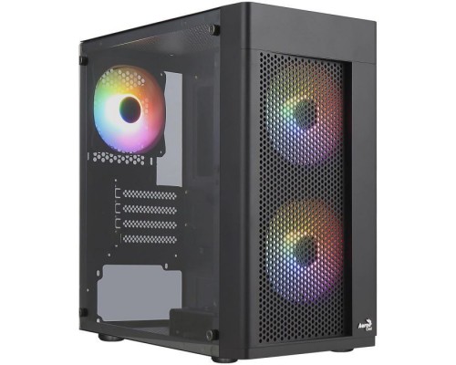 Корпус для ПК AeroCool Hexform-G-BK-v2 Black 600W (ACCX-PV38004.11)