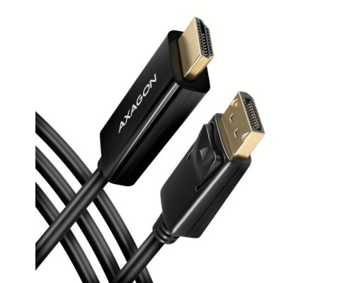 Кабель мультимедійний HDMI M to DisplayPort M 1.8m 4K30Hz black AXAGON (RVD-HI14C2)