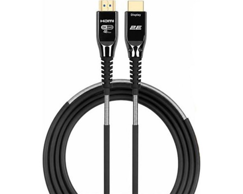 Кабель мультимедійний HDMI M to HDMI M 10.0m V2.1 8K60Hz 48Gbps Optical black 2E (2EW-1146-10M)