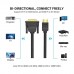 Кабель мультимедійний HDMI M to DVI M 1.5m 24+1pin 4K60Hz black Vention (ABFBG)
