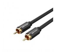 Кабель мультимедійний 1xRCA M to 1xRCA M 2.0m digital black Vention (VAB-R09-B200)
