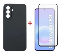Чохол до мобільного телефона Dengos Carbon Cover + Glass Samsung Galaxy A57 Black (DG-KM-195)